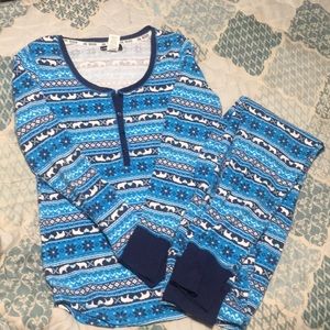 Polar bear thermal pajamas!!